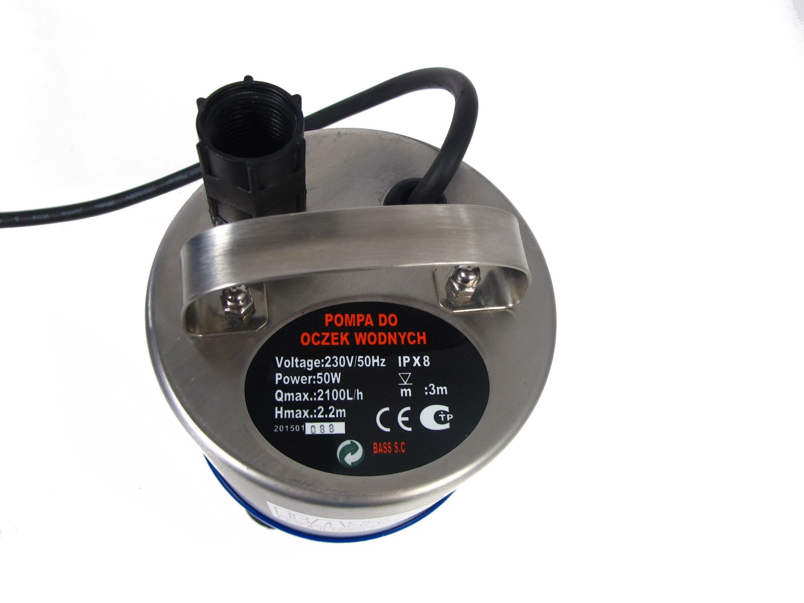 Pompa do oczka wodnego fontannowa 50 W 7 pompa fontannowa - dane techniczne